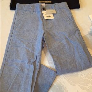Size 6 boys janie and jack blue linen pant
